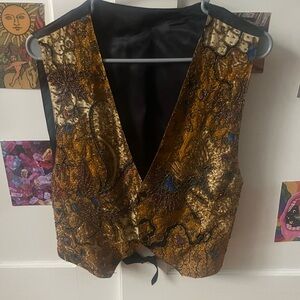 Vintage Gold Beaded Vest